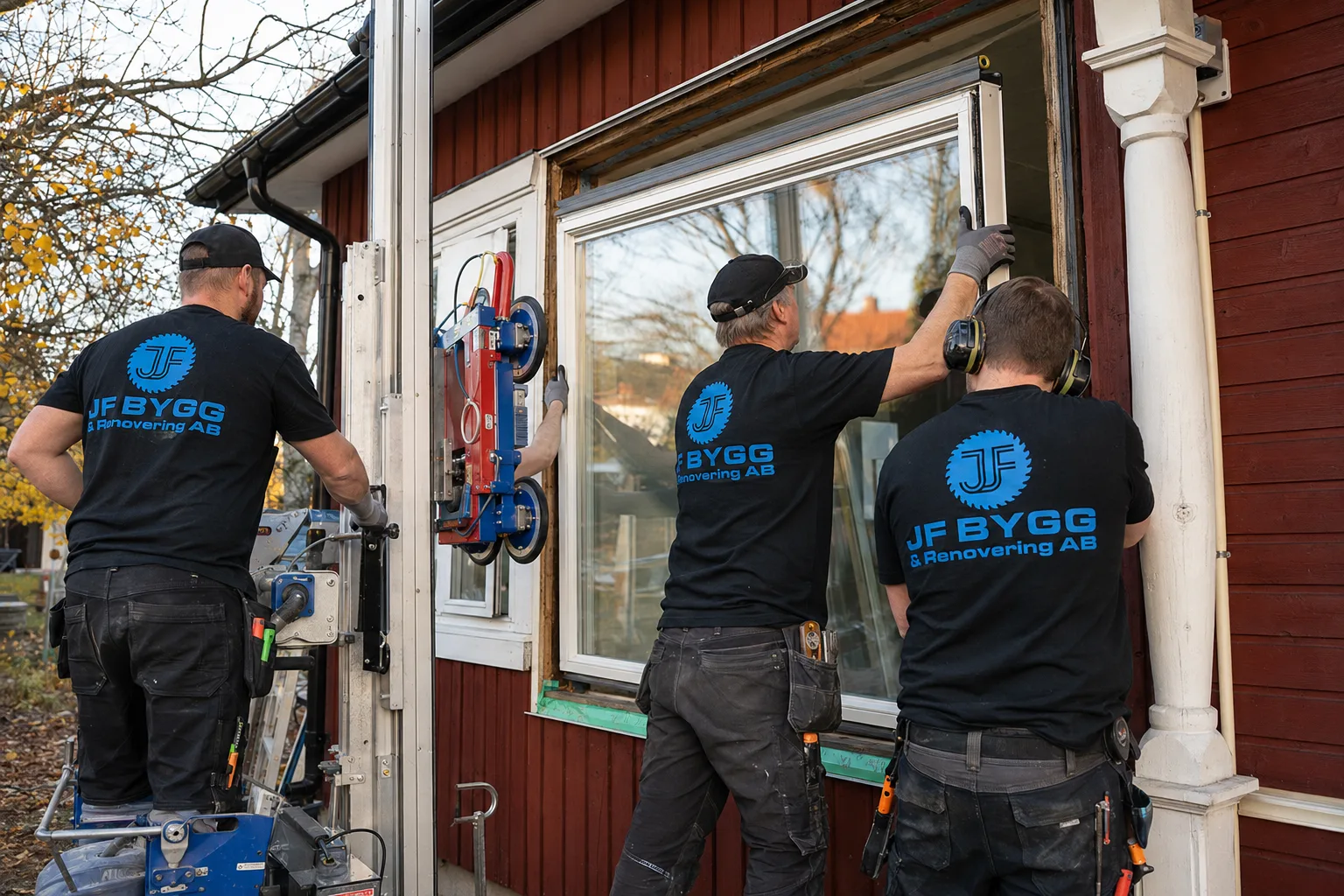 Fönstermontage av JF Bygg & Renoviering utförs av professionella hantverkare